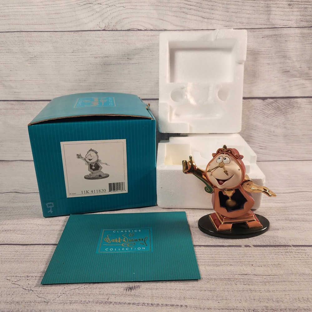 Disney WDCC Beauty and the Beast Cogsworth Just in Time Figurine with Box